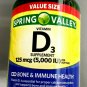 Spring Valley Vitamin D3 Supplement 125 mcg 5,000 iu SOFTGELS - 400 Ct D 3 FRESH
