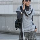 Gray Korean top sweater One Size