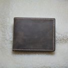 Leather Bi-Fold Wallet Gray