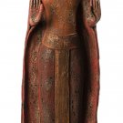 Antique Khmer Style Wood Standing Protection Monday Buddha Statue - 65cm/26"