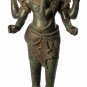 Antique Khmer Style Mounted Standing Bronze Angkor Wat Ganesha Statue - 62cm/25"