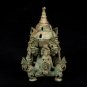 Rare 19th Century Antique Bronze Khmer Meditation Buddha Stupa - 14cm/6" Tall