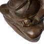 Antique Thai Style Seated Bronze Brown Ganesha Statue - 53cm/21"