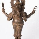 Antique Chola Style Bronze Standing Ganesha Statue - 47cm/19"