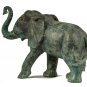 Antique Khmer Style Bronze Elephant Statue - 26cm/10" Tall