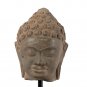 Antique Dvaravati Style Thai Stone Buddha Head Statue - 27cm/11"