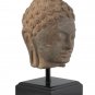 Antique Dvaravati Style Thai Stone Buddha Head Statue - 27cm/11"