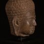 Antique Phnom Da Style Sandstone Vishnu Head - Protector & Preserver - 29cm/12"