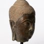 Antique 18th Century Sukhothai Mounted Bronze Buddha Head - 36cm/14"