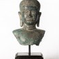 Antique Khmer Style Bronze Vishnu Torso Statue - Protector & Preserver -28cm/11"