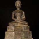 Antique 19th Century SE Asia Laos Meditation Buddha Statue - 49cm/20"