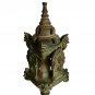 Rare 19th Century Antique Bronze Khmer Teaching Buddha Stupa - 13cm/5" Tall