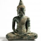 Antique Khmer Style Seated Meditation Buddha Statue - 40cm/16"
