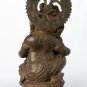 Antique Chola Style Seated Bronze Ganesha Statue with Baby Ganesh - 38cm/15"