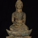 Antique 19th Century Southeast Asia U Thong Meditation Buddha Statue - 28cm/11"