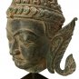 Buddha - Antique Thai Style Bronze Rattanakosin Buddha Head Statue - 68cm/27"