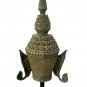 Buddha - Antique Thai Style Bronze Rattanakosin Buddha Head Statue - 68cm/27"