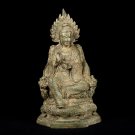 Antique Chinese Style Seated Bronze Guan Yin - 30cm/12"