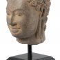 Antique 18th Century Thai Dvaravati Stone Buddha Head Statue - 31cm/12"