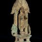 19th Century Khmer Phnom Da Style Bronze Abhaya Protection Buddha Statue-13cm/5"