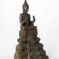 Antique Khmer Style Bronze Double Abhaya Protection Buddha Statue - 51cm/20"