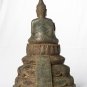 Antique Khmer Style Bronze Double Abhaya Protection Buddha Statue - 51cm/20"