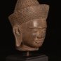 Antique Angkor Wat Style Sandstone Vishnu Head - Protector & Preserver -31cm/12"