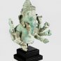 Antique Khmer Style Bronze Mounted Verdigris Ganesha Statue - 42cm/17"