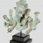 Antique Khmer Style Bronze Mounted Verdigris Ganesha Statue - 42cm/17"