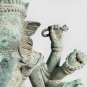 Antique Khmer Style Bronze Mounted Verdigris Ganesha Statue - 42cm/17"