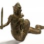 Antique Thai Style Bronze Female Deity with Naga Tail Statue - 22cm/9"