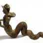 Antique Thai Style Bronze Female Deity with Naga Tail Statue - 22cm/9"