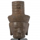 Antique Koh Ker Style Khmer Stone Shiva Head Statue - The Destroyer - 32cm/13"