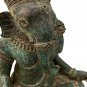 Antique Khmer Style Bronze Seated Ganesha Statue - 39cm/16"