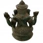 Antique Khmer Style Bronze Seated Ganesha Statue - 39cm/16"