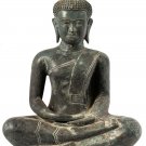 Antique Khmer Style Meditation Buddha Statue - 38cm/15"