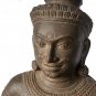 Antique Bayon Style Seated Stone Shiva and Yoni Statue - 45cm/18"
