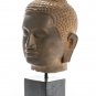 Antique 18th Century Thai Dvaravati Stone Buddha Head Statue - 46cm/18"