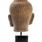 Antique 18th Century Thai Dvaravati Stone Buddha Head Statue - 46cm/18"
