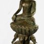 Antique Laos Style Seated Enlightenment Large Bronze Buddha Statue - 118cm/47"