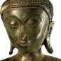 Antique Laos Style Seated Enlightenment Large Bronze Buddha Statue - 118cm/47"