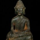 19th Century Antique Laos Enlightenment Buddha Statue - 23cm/9"