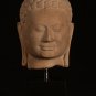 Antique Dvaravati Style Thai Stone Buddha Head Statue - 35cm/14"