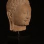 Antique Dvaravati Style Thai Stone Buddha Head Statue - 35cm/14"