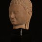 Antique Dvaravati Style Thai Stone Buddha Head Statue - 35cm/14"