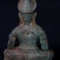 Antique Thai Style Seated Lopburi Meditation Buddha Statue - 18cm/7"