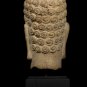 Antique 7th Century Style Mounted Stone Khmer Buddha Head - 28cm/11" Tall