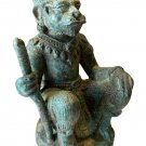 Antique Indian Style Bronze Hindu God Hanuman Statue - Avatar of Shiva - 18cm/7"