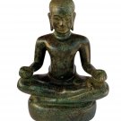 Antique Khmer Style Seated Bronze Meditation Jayavarman VII Statue - 30cm/12"