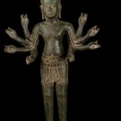 Antique Khmer Style Bronze Bayon Style Lokeshvara Statue - 51cm/20"